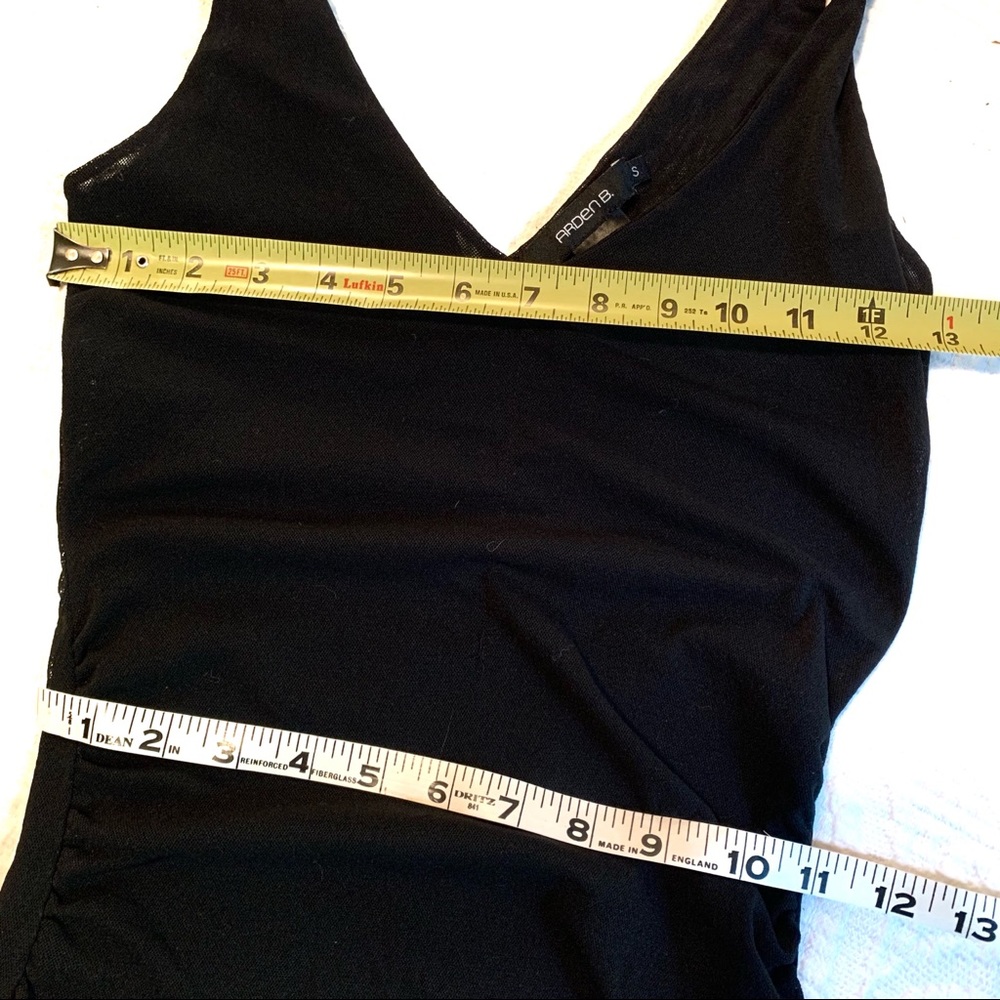 Arden B Layered Black Mesh Tank S